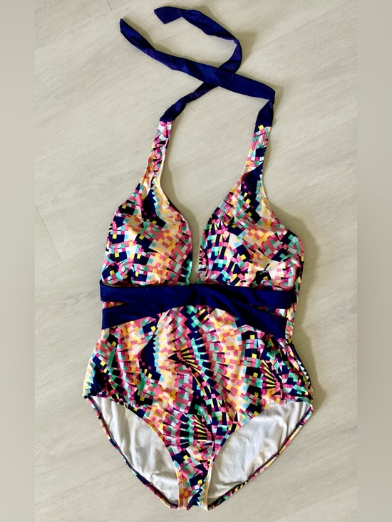 cleanwater Other - Cleanwater Swimsuit 18W Women’s one piece halter plunge top bathing suit